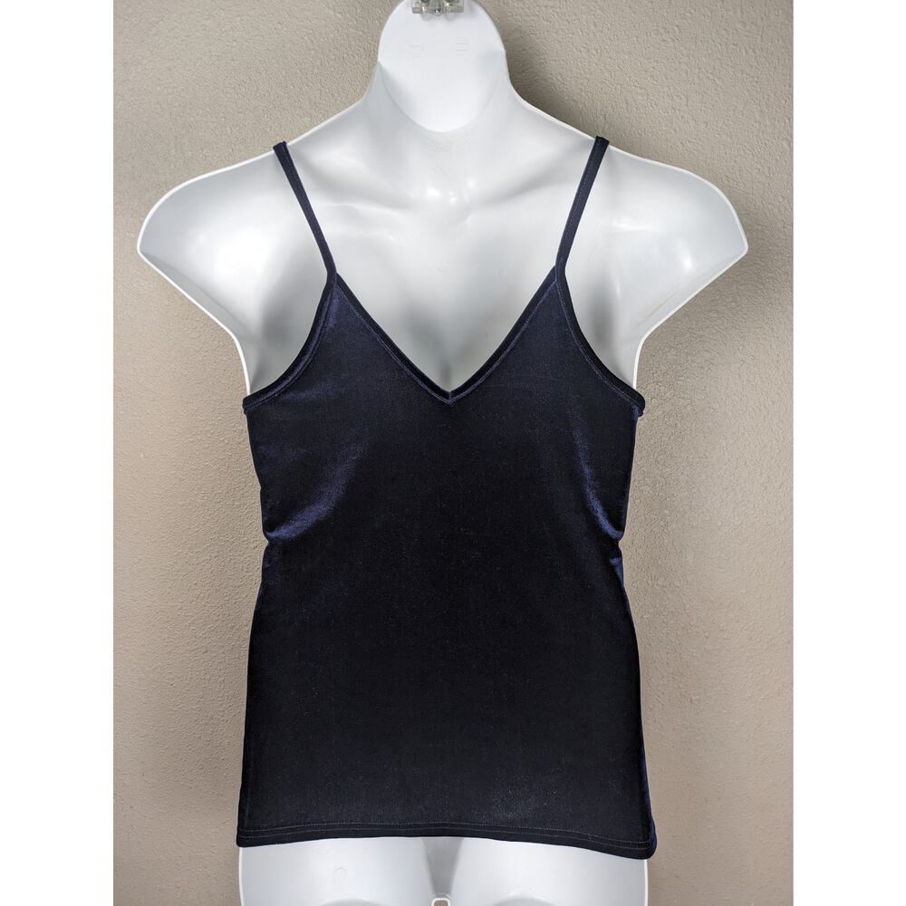 Velvet Tank Top Women Size Medium Navy Blue Goth Whimsigoth Dark Romance Witchy - Picture 3 of 9